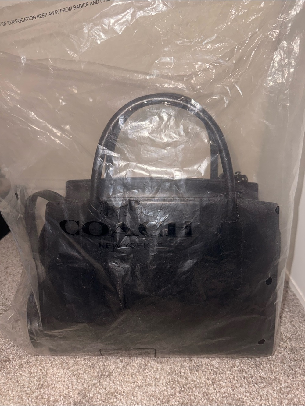 Coach Black Leather Satchel